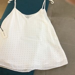 Aritzia Babaton Cream and lavender dot camisole new with tags size S